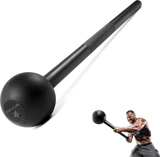Steel Mace Bell for Strength Training, Shoulder, Grips & Forearms Workouts - Weight Available: 5, 7, 10, 15, 20, 25, 30 Lbs