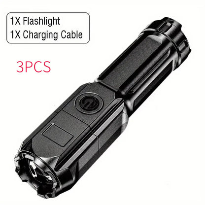 Portable UV Flashlight UV395NM Zoomable ABS Torch 3 Modes Camping Ultraviolet Flashlights for Pet Stacks Fluorescent Detection