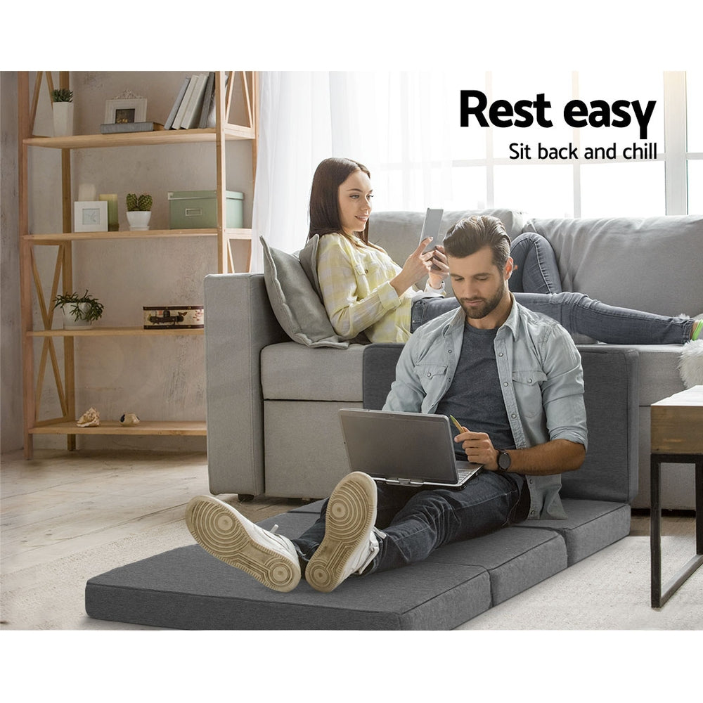 Giselle Foldable Foam Mattress Portable Folding Camping Bed Mat Double Single