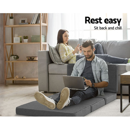 Giselle Foldable Foam Mattress Portable Folding Camping Bed Mat Double Single