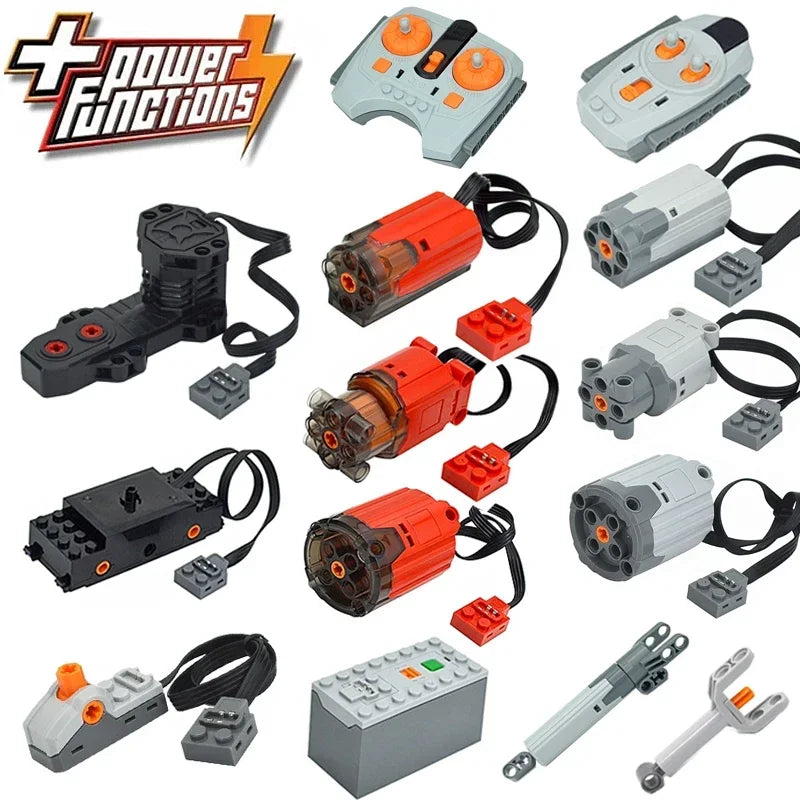 MOC Technical Parts Power Functions Motor Multi Tool Servo Train Motor PF 8293 8883 Model Compatible  Building Blocks