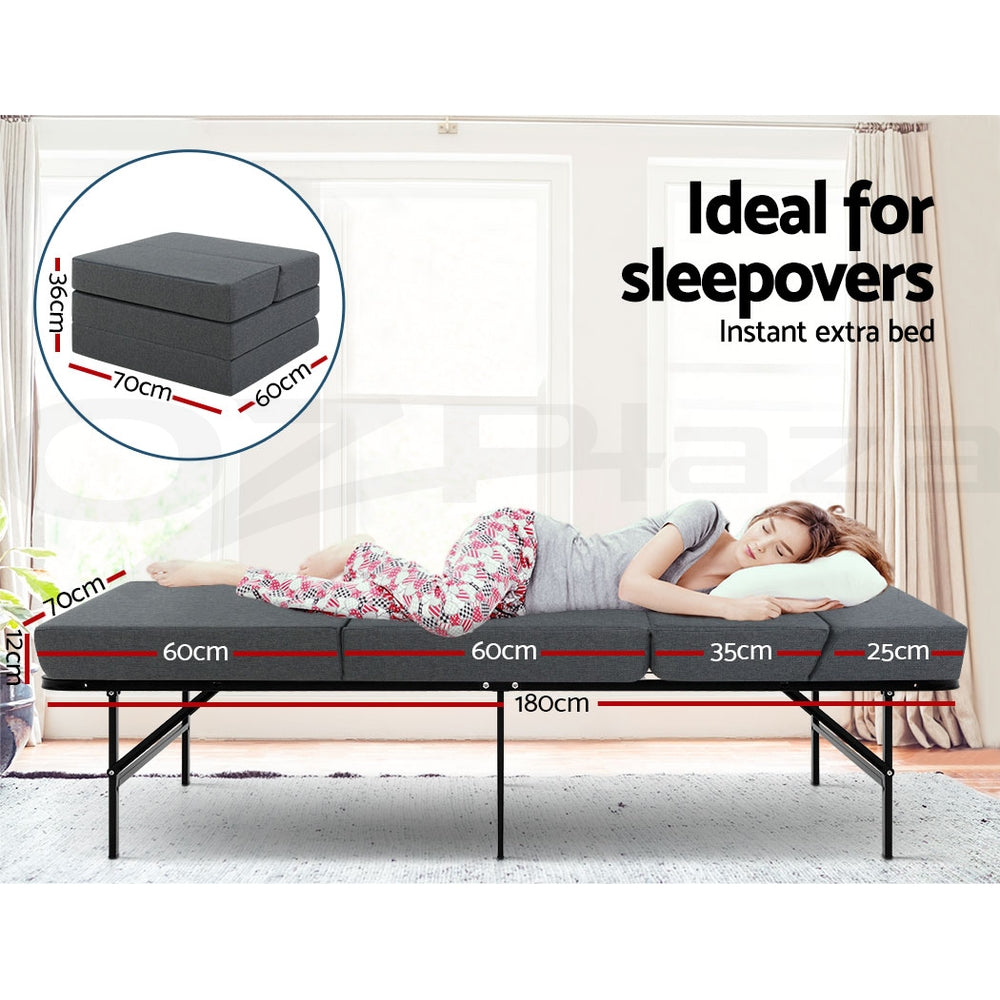 Giselle Foldable Foam Mattress Portable Folding Camping Bed Mat Double Single