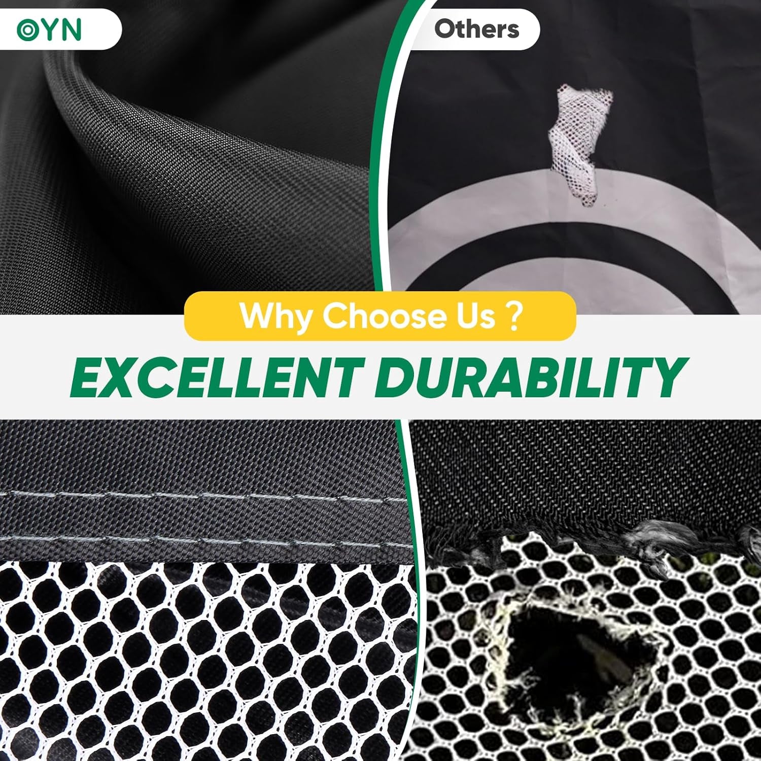 Golf Net, 10X7Ft Durable Golf Practice Net for Backyard Driving & Garage - All-In-1 Golf Hitting Net with Golf Mat, 9 Golf Balls, 9 Golf Tee, and Carry Bag for Training