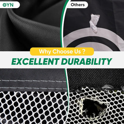 Golf Net, 10X7Ft Durable Golf Practice Net for Backyard Driving & Garage - All-In-1 Golf Hitting Net with Golf Mat, 9 Golf Balls, 9 Golf Tee, and Carry Bag for Training