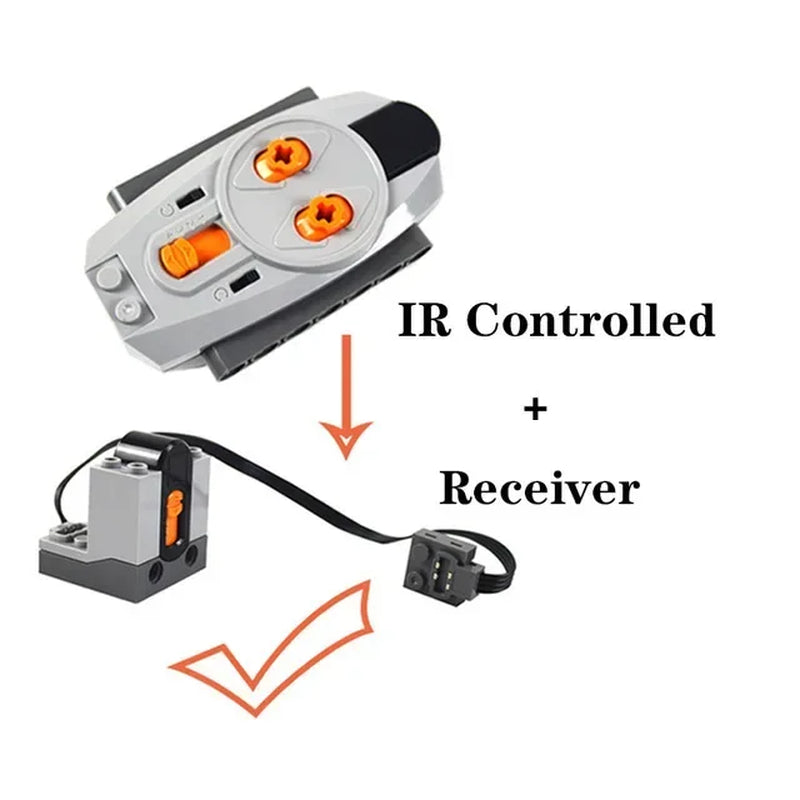 MOC Technical Parts Power Functions Motor Multi Tool Servo Train Motor PF 8293 8883 Model Compatible  Building Blocks