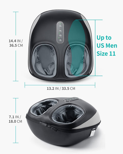 Foot Massager Machine with Heat, Deep Kneading Shiatsu Foot Massager with Air Compression, Soothe Muscles, Multiple Massage Modes & Adjustable Intensity Valentines Day Gifts