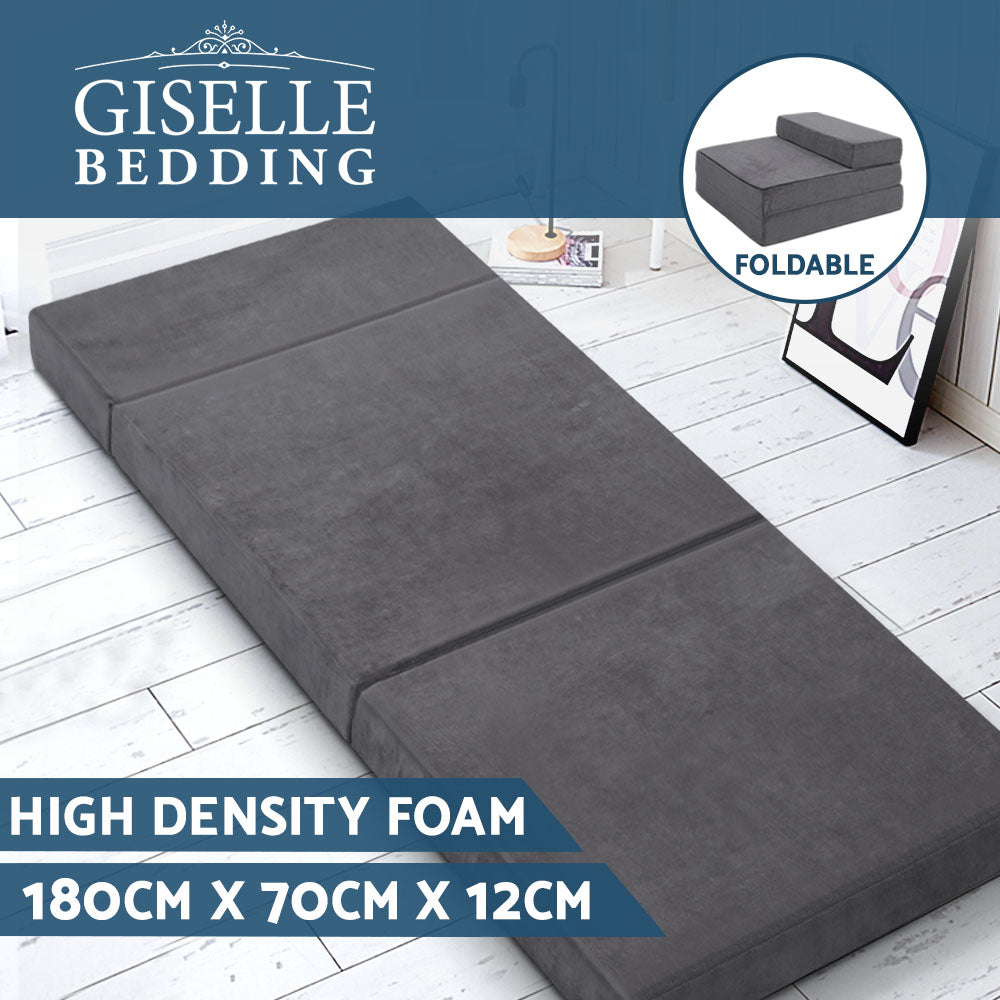 Giselle Foldable Foam Mattress Portable Folding Camping Bed Mat Double Single