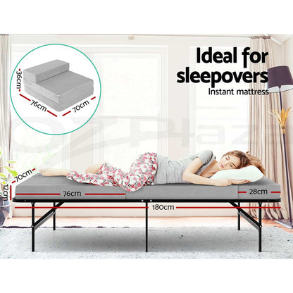 Giselle Foldable Foam Mattress Portable Folding Camping Bed Mat Double Single