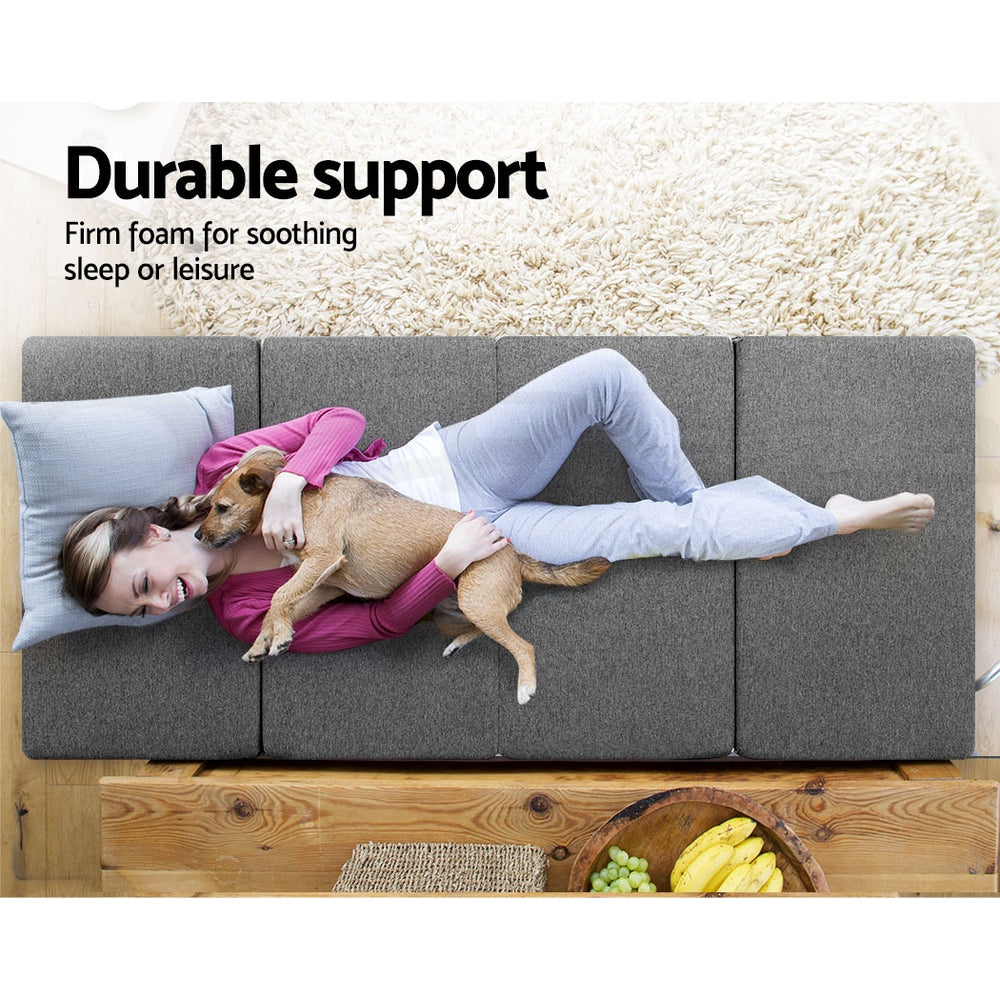 Giselle Foldable Foam Mattress Portable Folding Camping Bed Mat Double Single