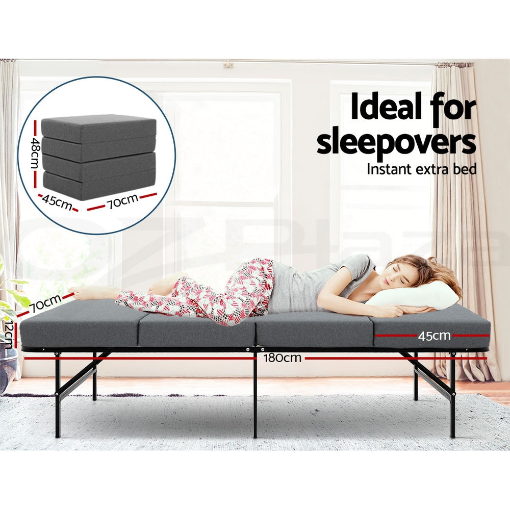 Giselle Foldable Foam Mattress Portable Folding Camping Bed Mat Double Single