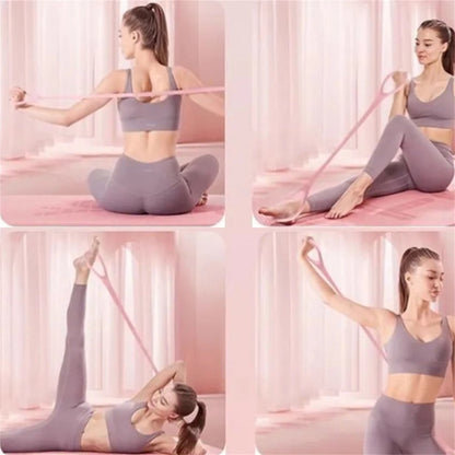 New 8-Character Puller Home Fitness Equipment Elastic Belt Yoga Auxiliary Female Open Shoulder Beauty Back Stretcher