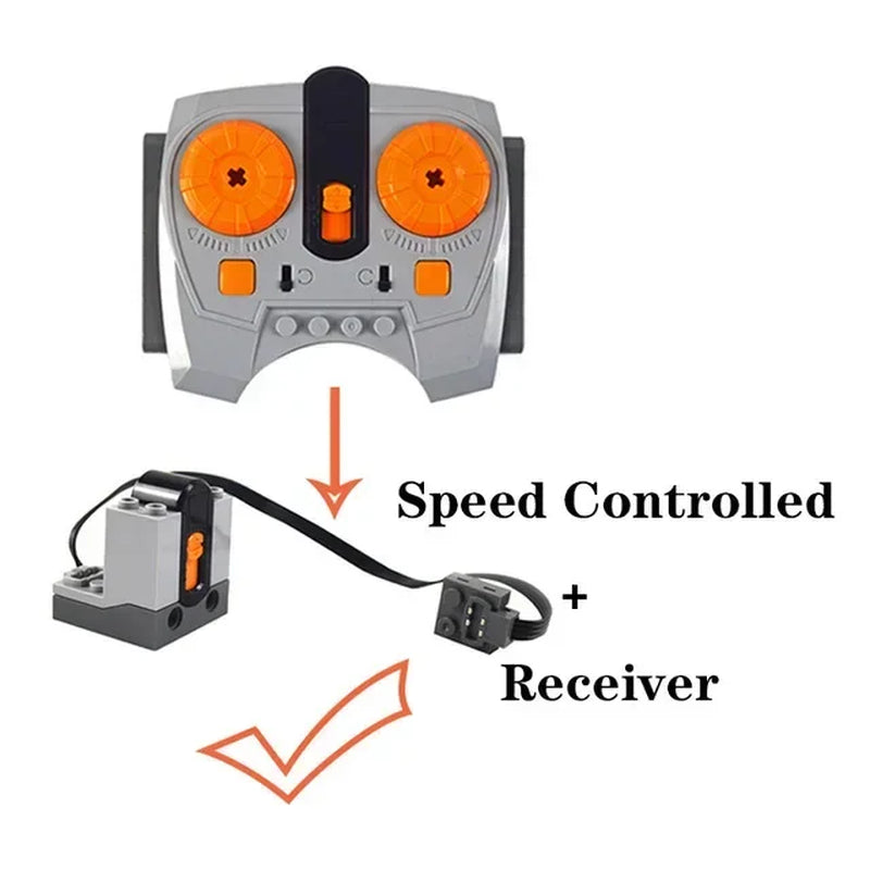 MOC Technical Parts Power Functions Motor Multi Tool Servo Train Motor PF 8293 8883 Model Compatible  Building Blocks