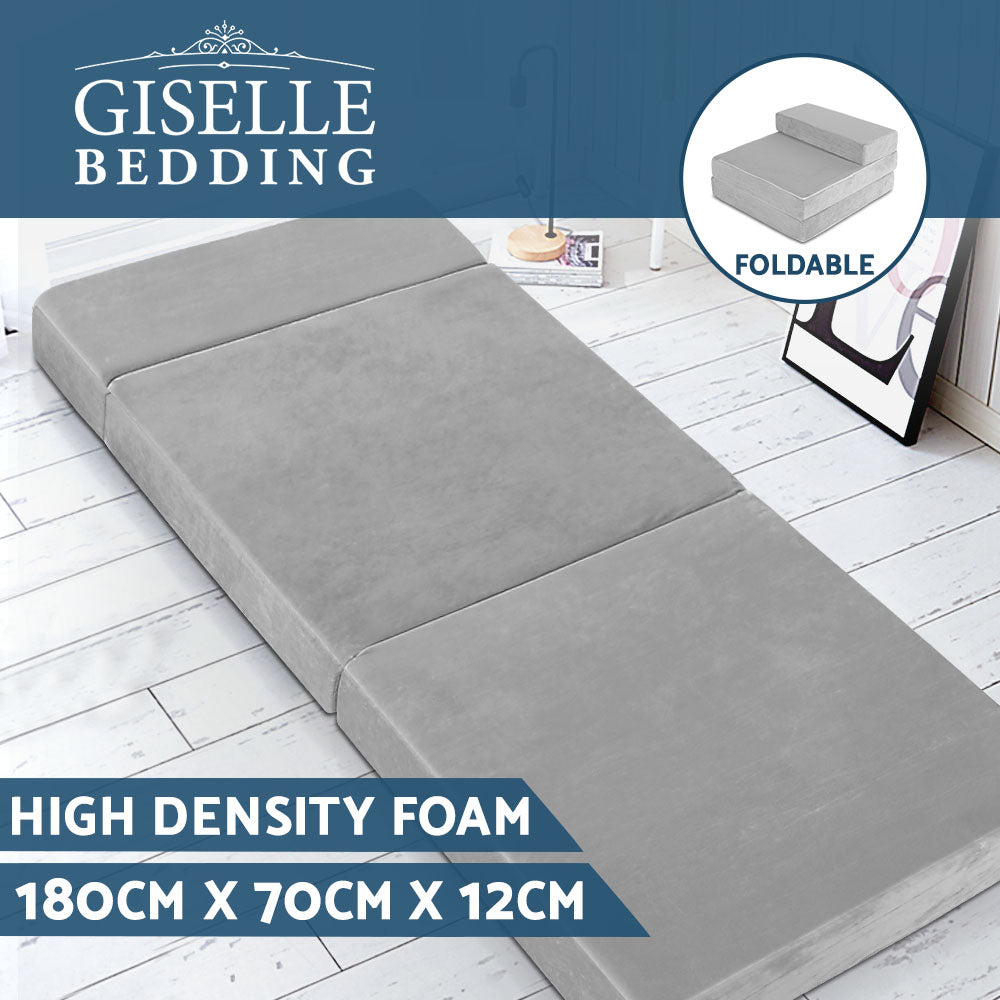 Giselle Foldable Foam Mattress Portable Folding Camping Bed Mat Double Single