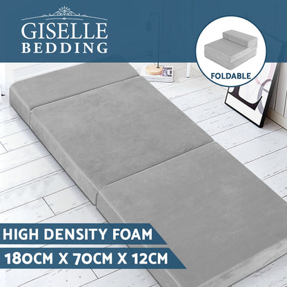 Giselle Foldable Foam Mattress Portable Folding Camping Bed Mat Double Single