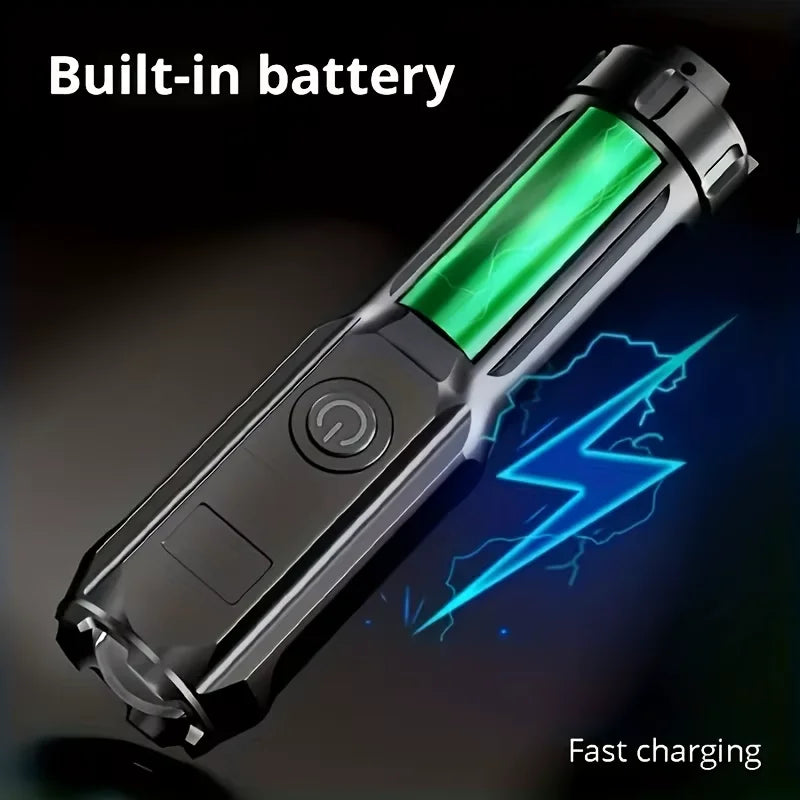 Portable UV Flashlight UV395NM Zoomable ABS Torch 3 Modes Camping Ultraviolet Flashlights for Pet Stacks Fluorescent Detection